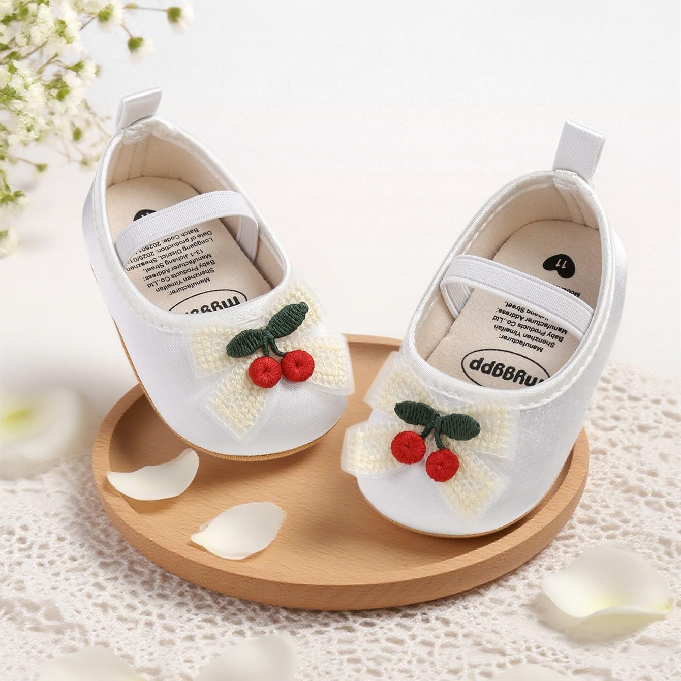 Baby Shoes Mary Jane Flats Non Slip Soft Sole Infant Toddler Sneakers First Walkers Party Christmas Dress Shoes