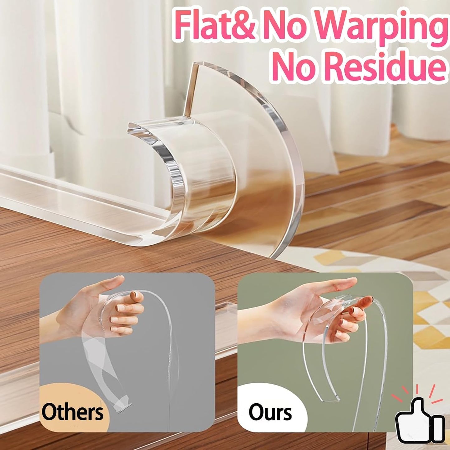 Clear Soft Corner Protectors for Furniture Strip,2in x13FT,2 Rolls,Sharp Edge & Table Bumper,Window Edge,Wall Protector, Soft Corner Guards Safe for Proof,Table Corner Protectors in Family