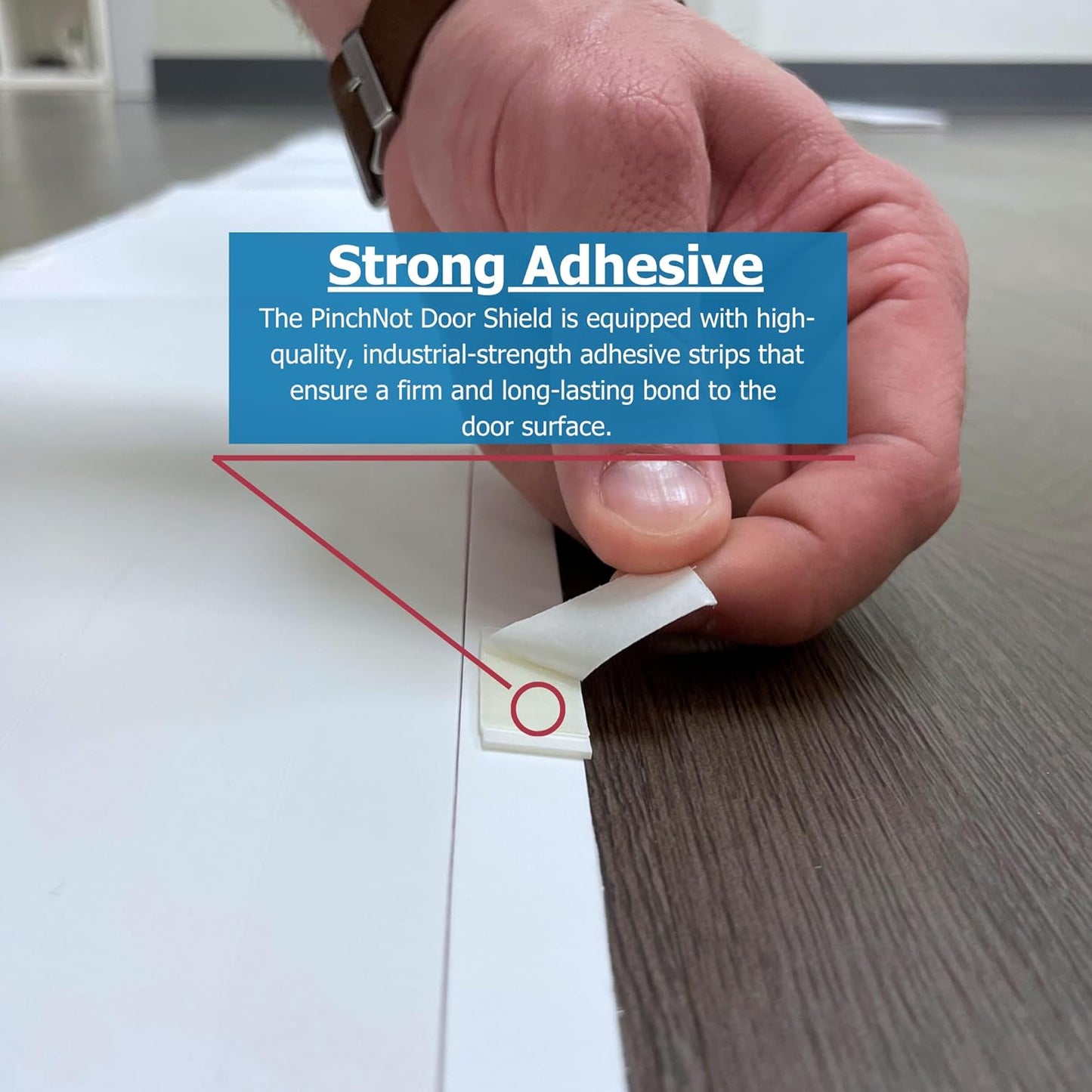 Cardinal Gates PinchNot 180 Degree Door Pinch Guard for Kids Safety-Door Hinge Protector for Babies-CSP24-Door Finger Pinch Shield Single for Front of Door-Child Proof Jamb-Made in USA