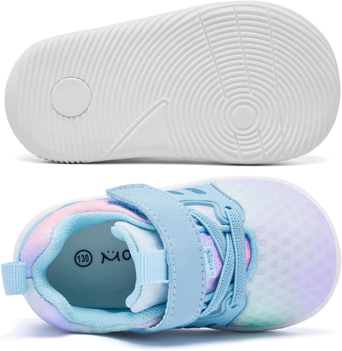 MORENDL Toddler Sneakers Baby Boys & Girls Barefoot Shoes Lightweight Breathable Walking Running Tennis Athletic Sport Shoes