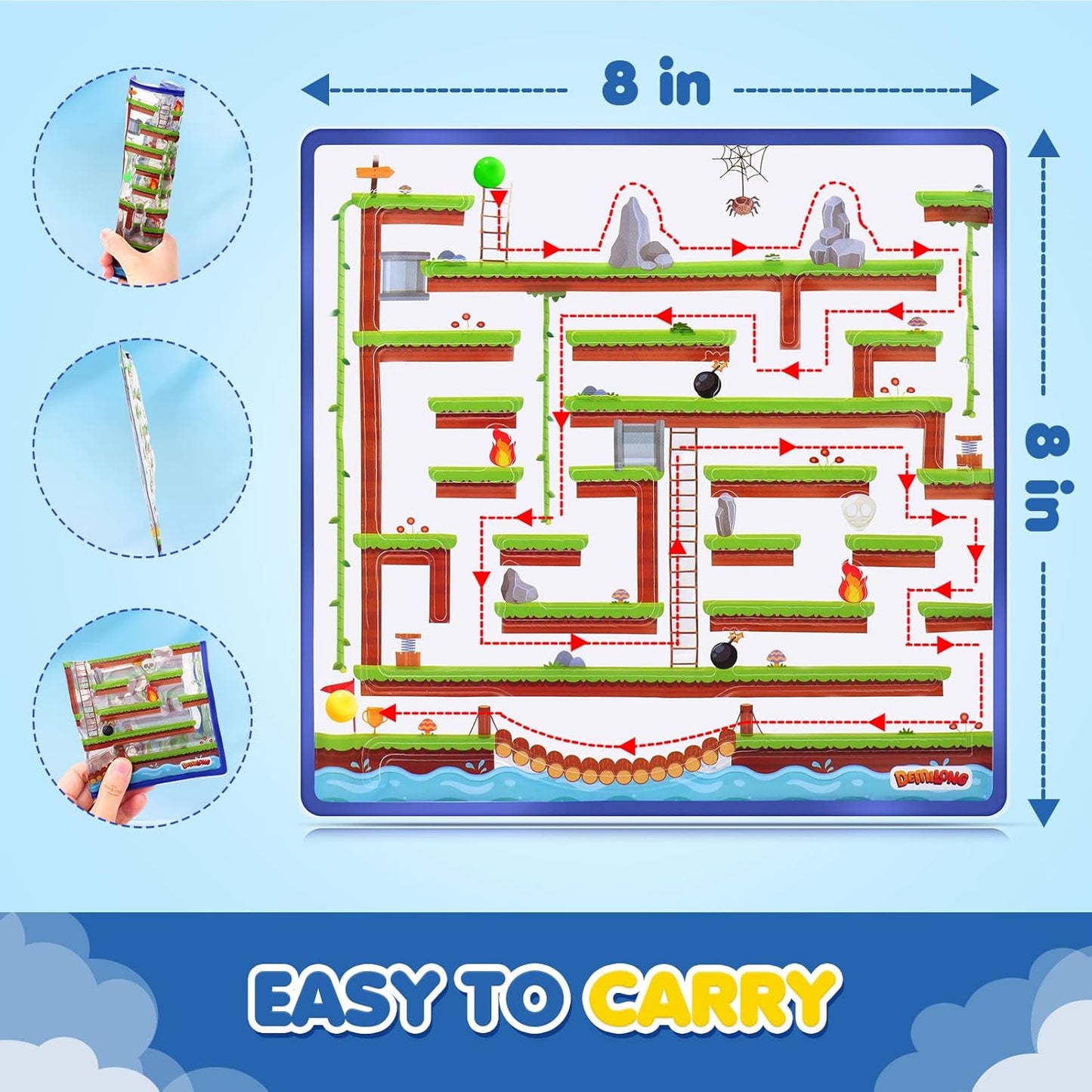 Squishy Sensory Toys for Kids - Autism Toys Fidget Marble Maze - Sensory Toys for Kids with Autism, Gel Filled Sensory Items for Kids, Goodie Bag Stuffers, Boys Girls Classroom Prize Gifts