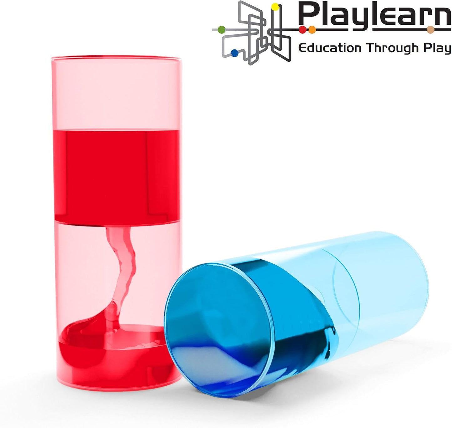 Playlearn 8" Sensory Ooze Tube Liquid Timer - Sensory Tube Ooze Timer (Blue Slow)
