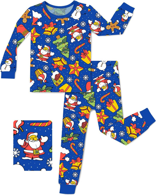 Bamboo Viscose Toddler Pajamas Boys Girls Baby 12M-8Y Pjs Sets Kids 2pcs Snug fit Long-Sleeve Sleepwear