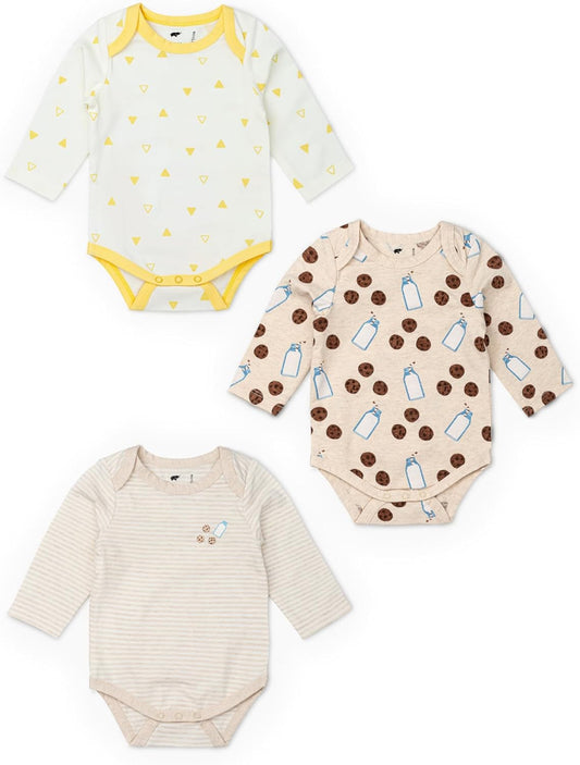 MONICA + ANDY Baby Organic Long Sleeve Jack and Jill Bodysuit