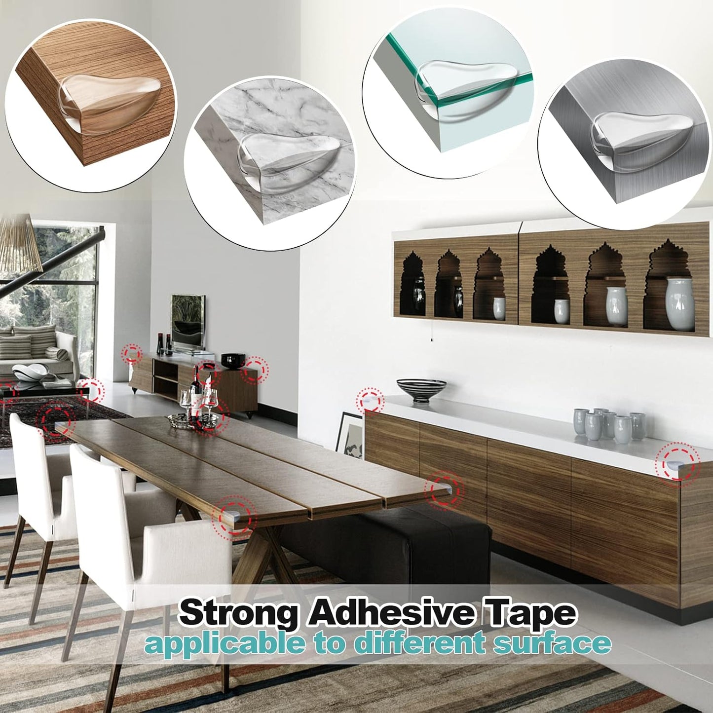 8 Pack Corner Guards Clear Corner Protectors for Furniture Baby Proof Corner & Edges Cover Bumper Stop Child Head Injuries Tables, Furniture & Sharp Corners