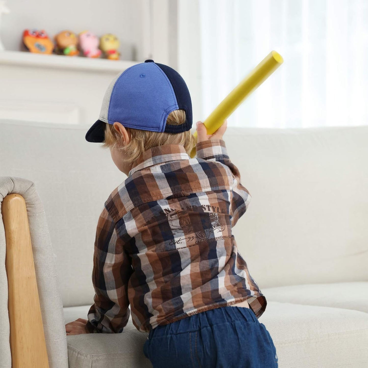 Keepersheep Baby Baseball Cap Infant Sun Hat, Cotton Knit with Soft Brim, Adjustable Soft Newborn Toddler Cap