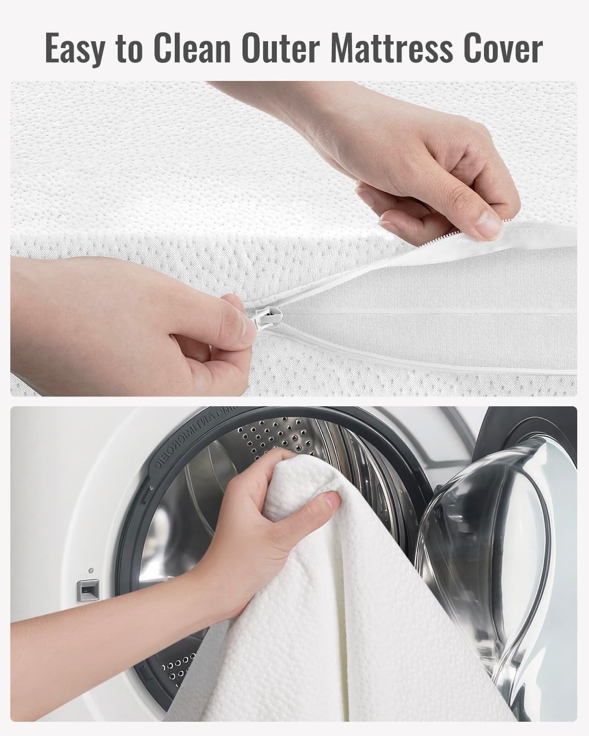 Mini Crib Mattress, 2-Stage Dual Firmness with High Density Support Foam and Cooling Gel Memory Form, 38 x 24inch Mini Mattress for Crib with Ultra-Soft Jacquard Cover, Washable, White