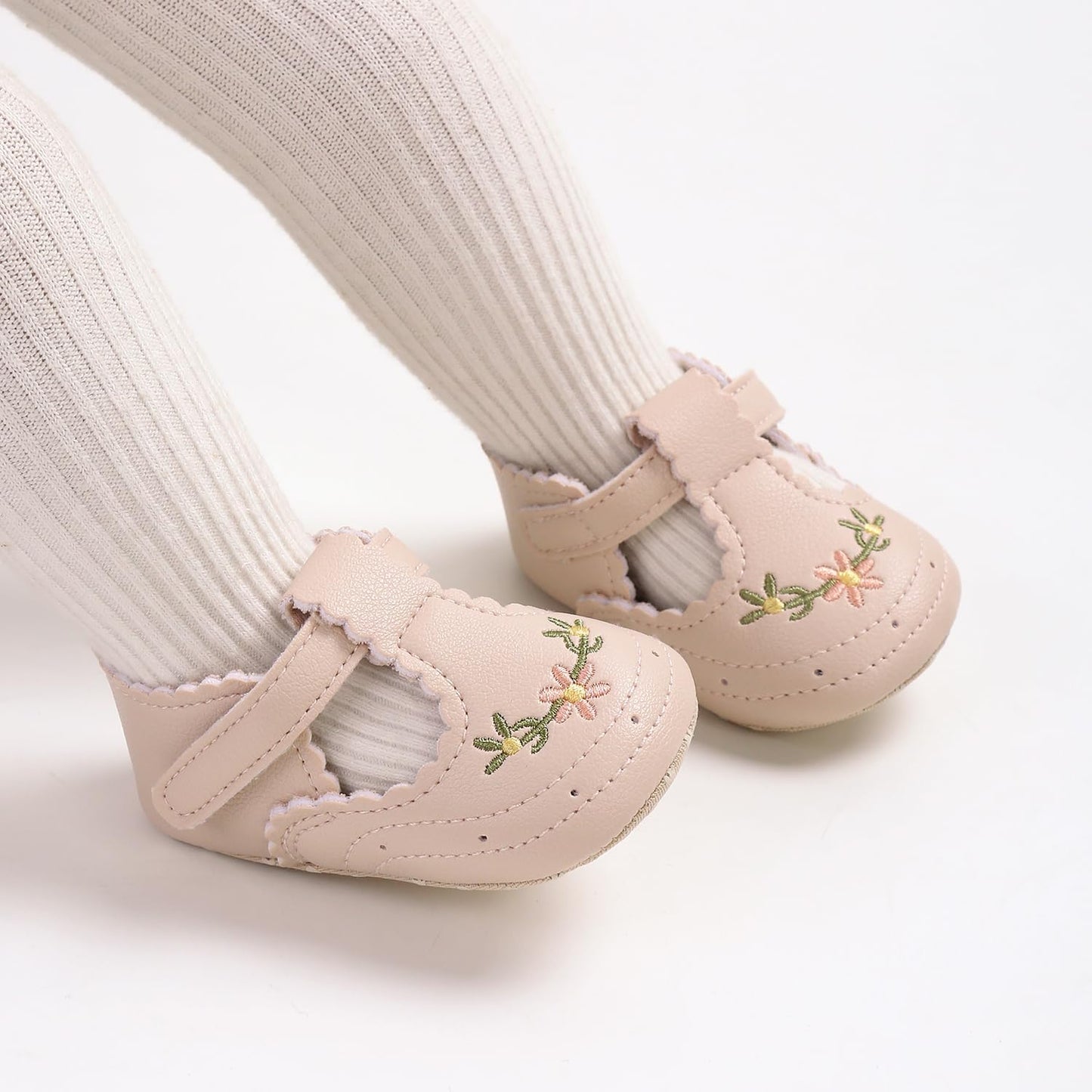 Baby Shoes Mary Jane Flats Non Slip Soft Sole Infant Toddler Sneakers First Walkers Party Christmas Dress Shoes