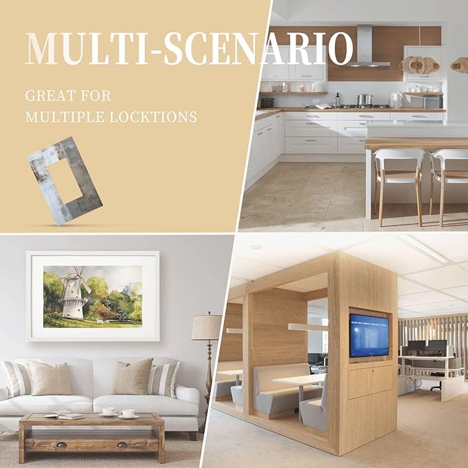 1 Gang Single GFCI/Decorator Rocker Outlet Light Switch Wall Plate Cover Rustic Rusty Rust Art Abstract Painting Modern Taupe Beige Brown Grey Gray Decorative One Device Electrical Faceplate Dimmer