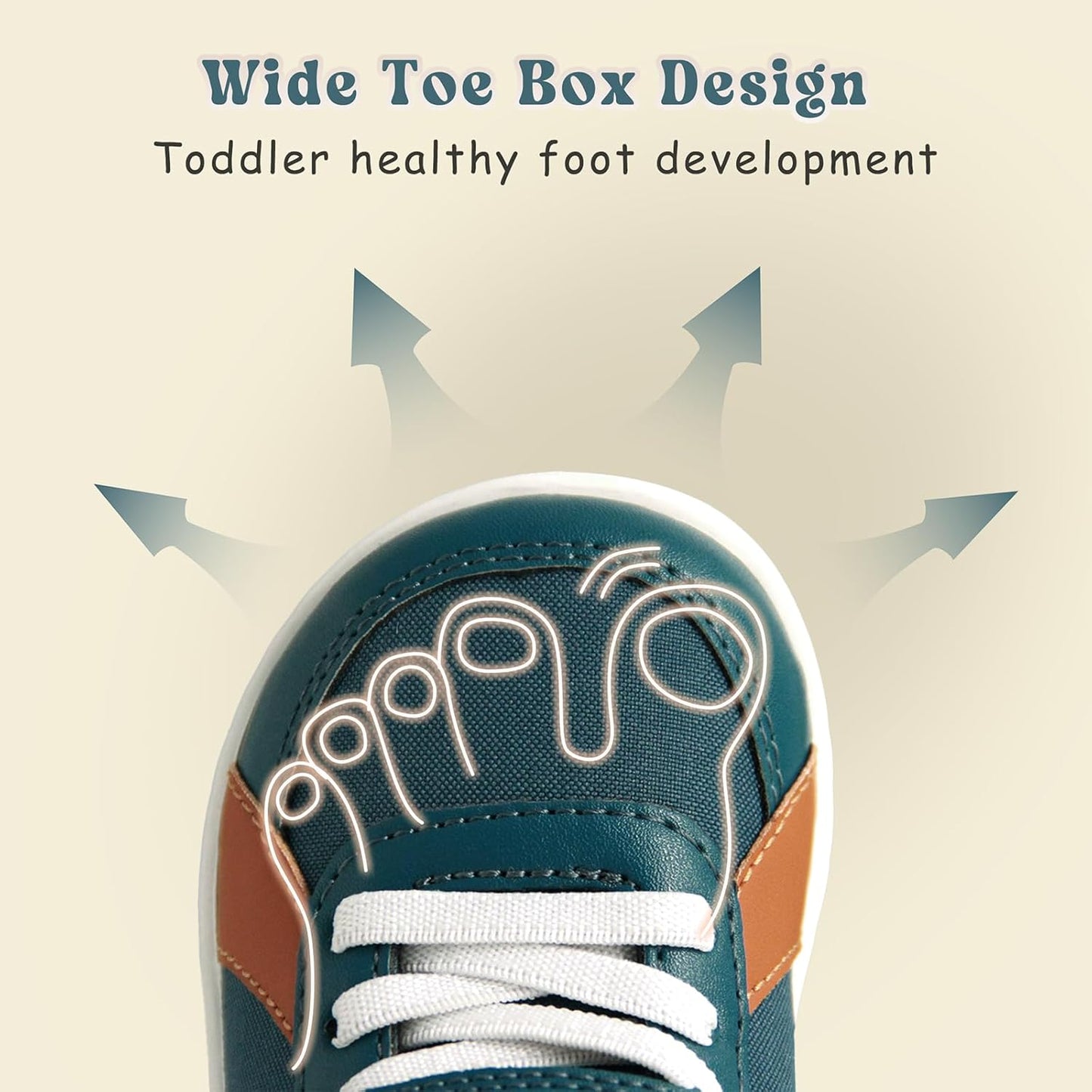 SKYWHEEL Toddler Wide Toe Box Barefoot Shoes Boys Sneakers Kids Tennis Shoes Comfort Lightweight Zero Drop Walking Shoe for Indoor/Outdoor Play