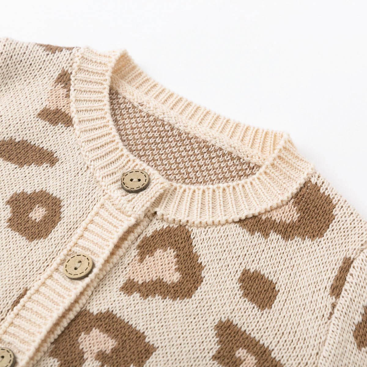 Simplee kids Baby Sweater Animal Leopard Printed Baby Cardigan for Autumn Fall…