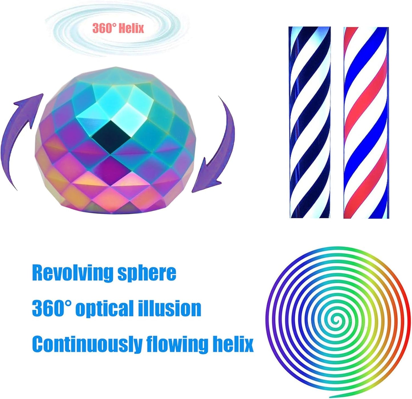 Desk-Toys for Fidget Kinetic-Cool-Gadgets: Cool-Stuff for Kid Children Teen Adult, Optical-Illusion Toy for Office School Home Women Men Christmas Stress-Relief-Gifts 180 Seconds Spinning