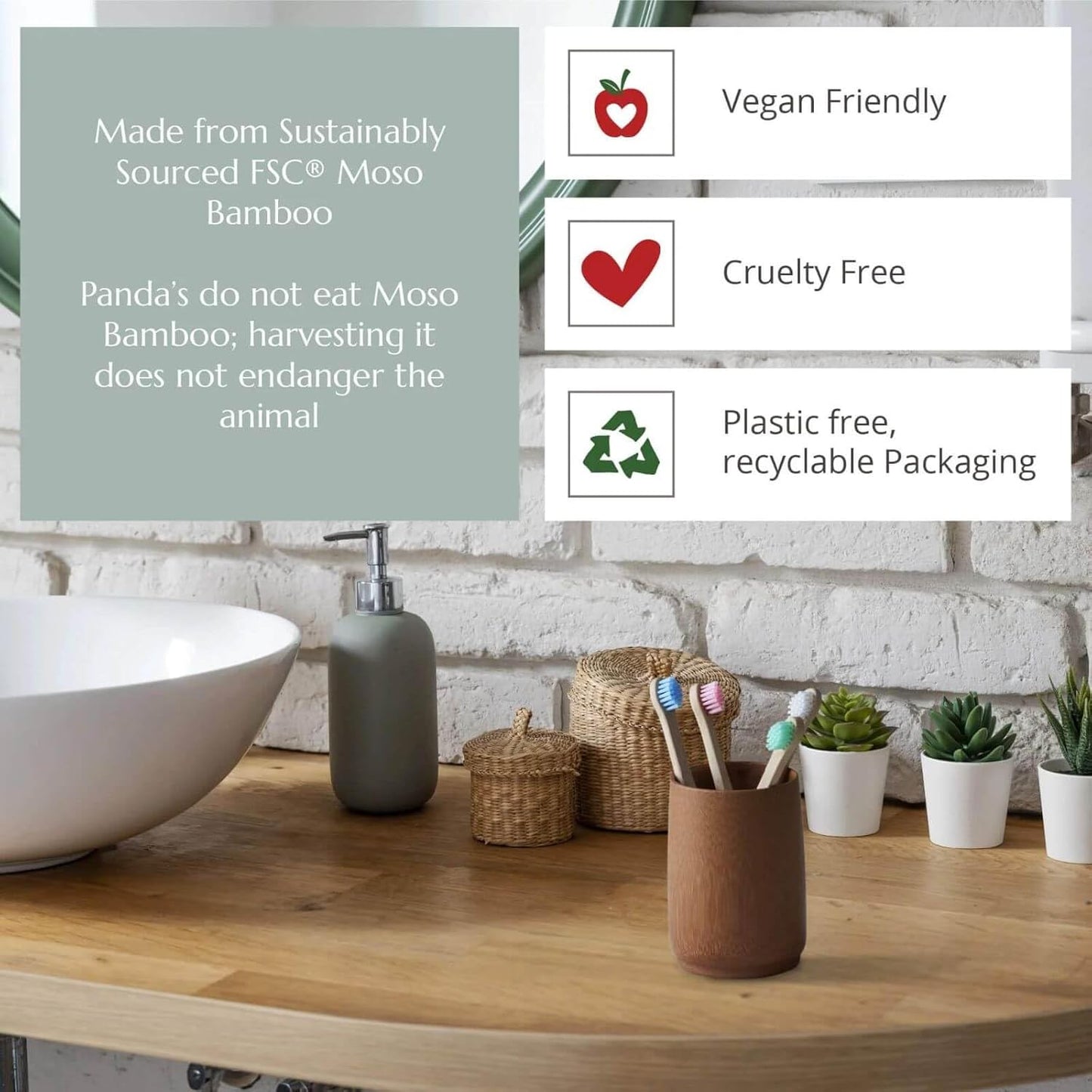 Wild & Stone Organic Baby Bamboo Toothbrushes | 4 Pack | Soft Bristles | 100% Compostable Handle | BPA Free | Vegan Baby Toothbrushes (Baby Pink)