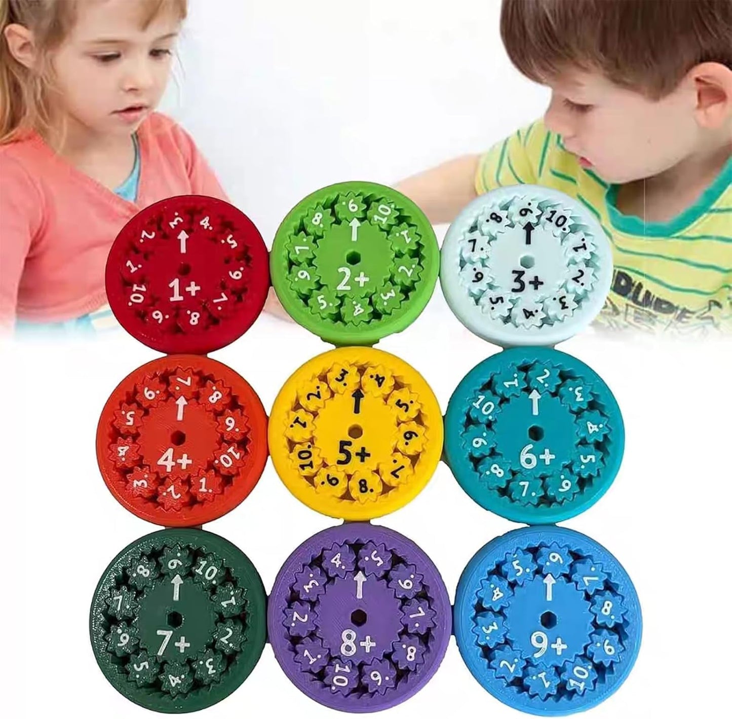 Math Fidget Spinners, Multiplication, Division are Used to Learn Arithmetic Educational Spinning Toys, Which are Intended for All Those Who are Restless (18 Combinations)