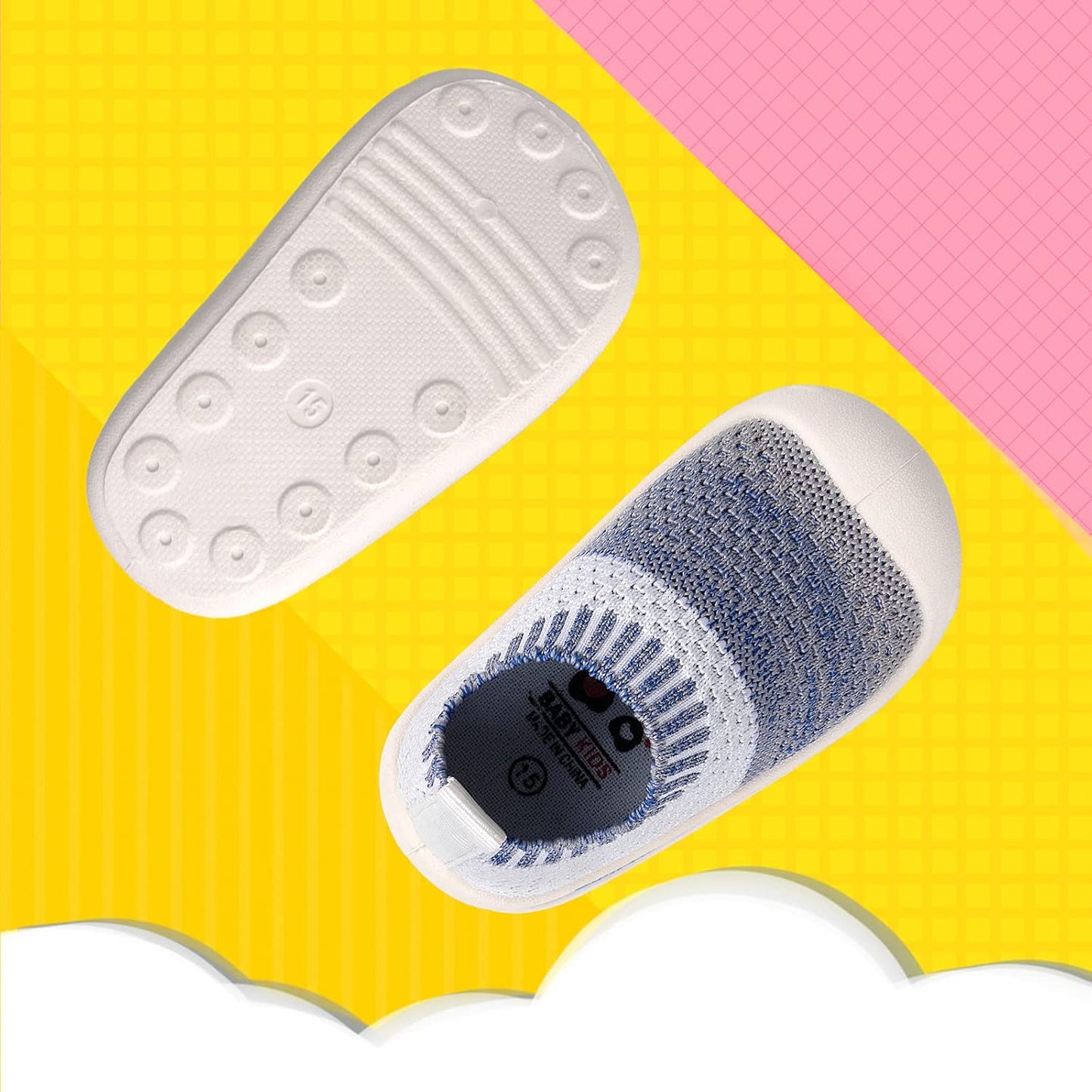 Baby First-Walking Shoes 1-4 Years Kid Shoes Trainers Toddler Infant Boys Girls Soft Sole Non Slip Cotton Canvas Mesh Breathable Lightweight TPR Material Slip-on Sneakers Outdoor