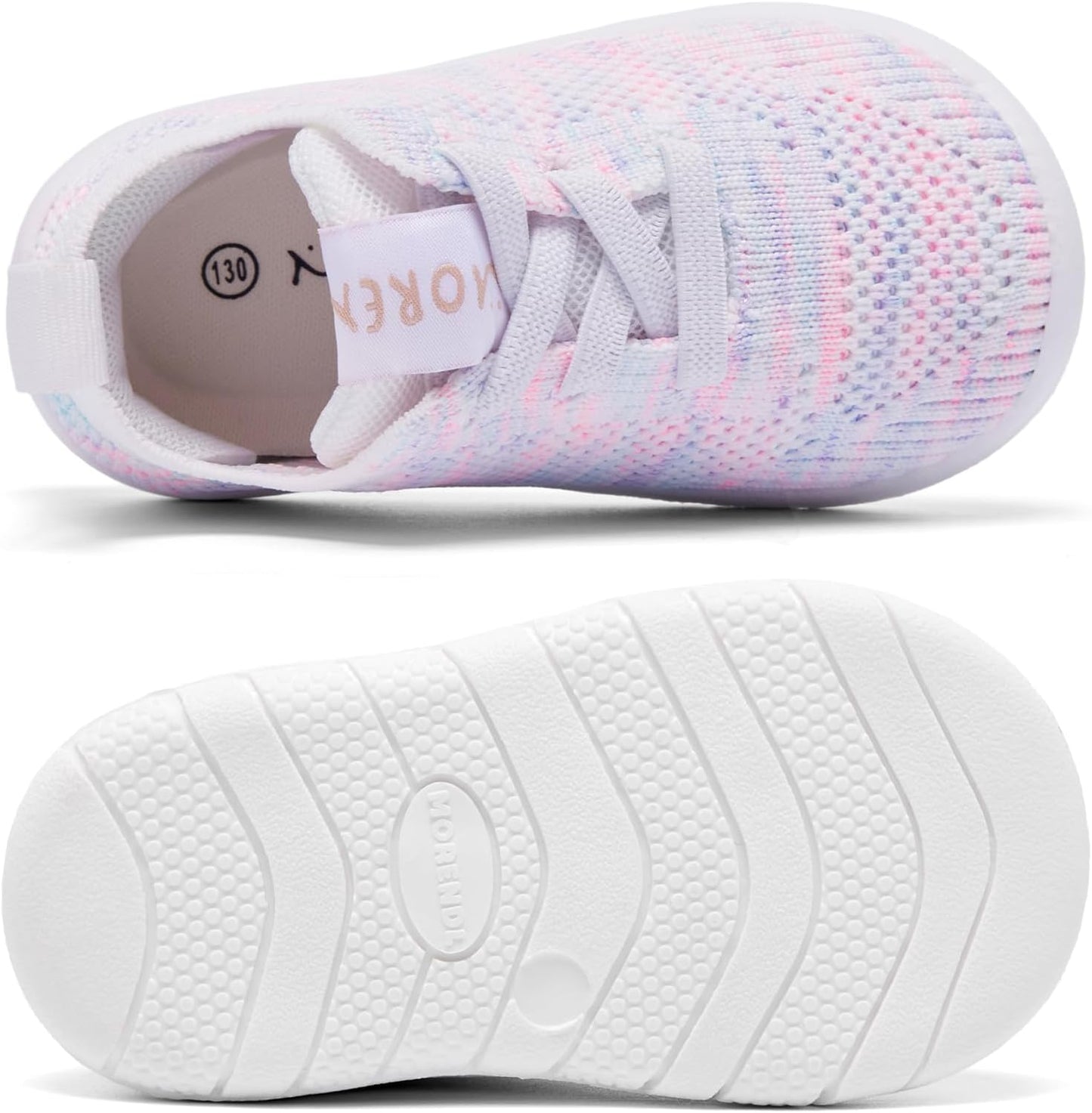 MORENDL Toddler Shoes Baby Walking Sock Shoes Infant Sneakers 0-4 Years Boy Girl Barefoot Tennis Shoe Non-Slip Brethable