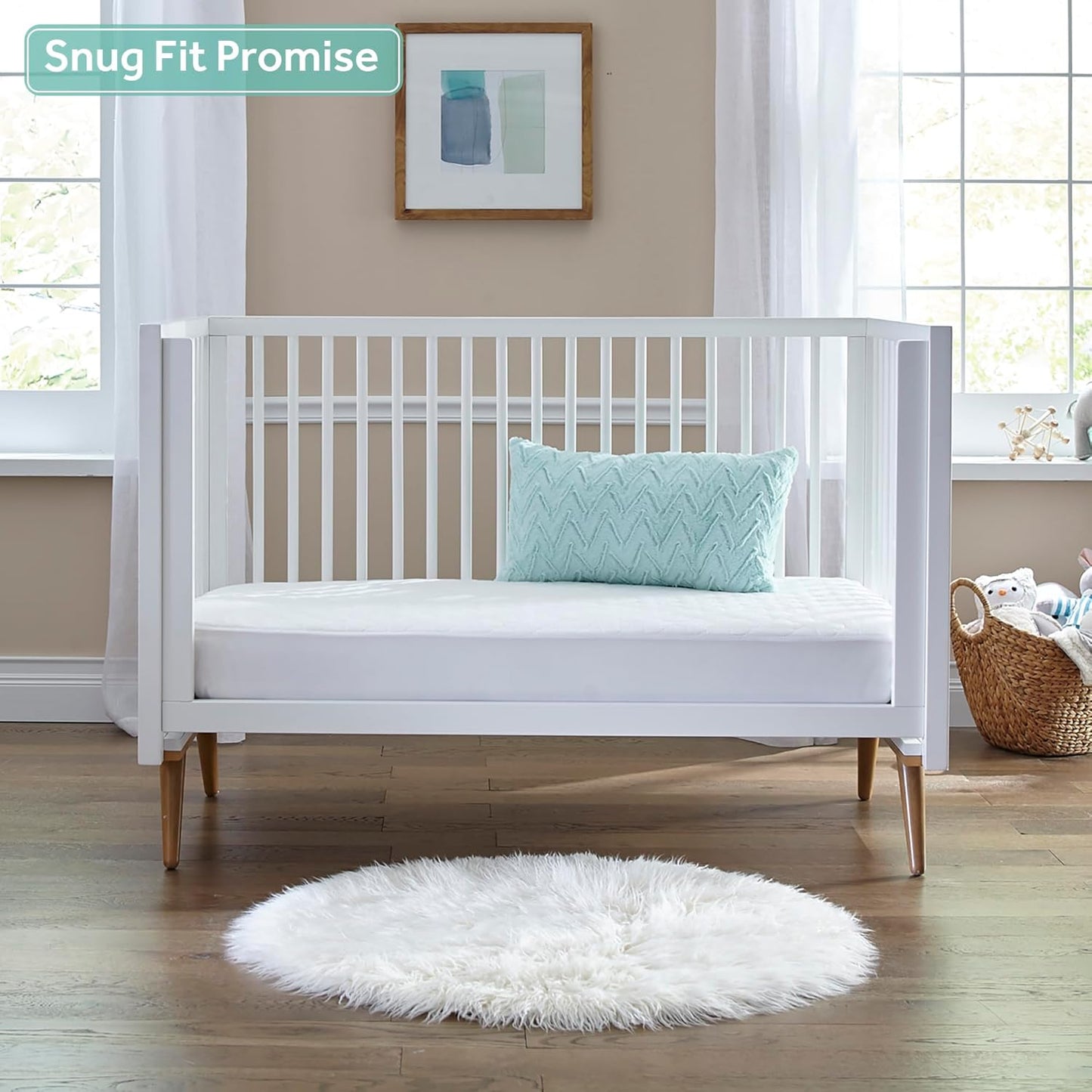 Sealy Baby Orion Antibacterial 2 Stage Breathable Crib Mattress plus Toddler Bed Fit, Lightweight & Waterproof, Non Toxic, GREENGUARD Gold Certified, Safety & Quality Tested, Made in USA, 52x28"