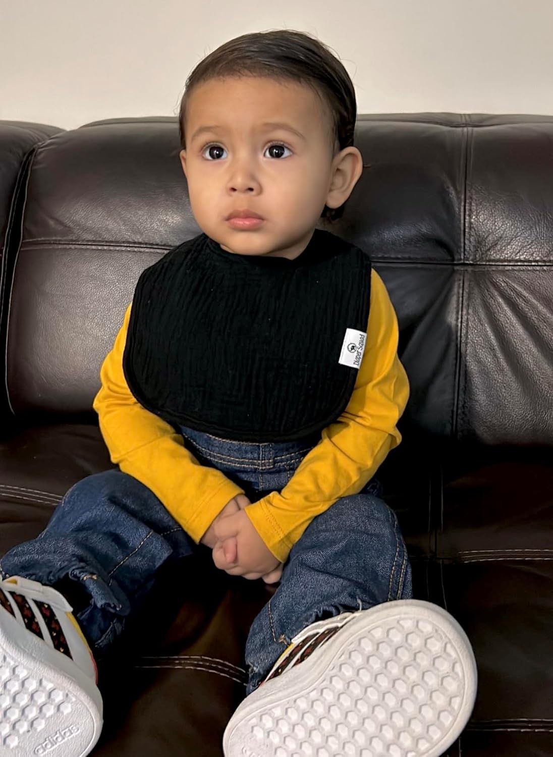 DiaperSquad's Baby Bibs for Drooling and Teething, Bibs for Boys, Baby Girl - Solid Cotton Baby Drool Bibs