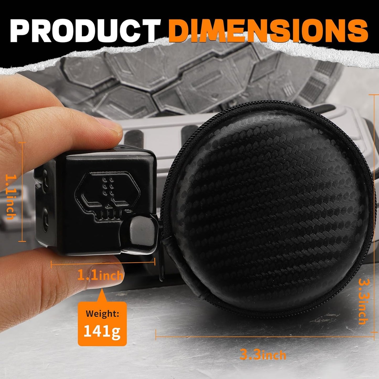 Cool Dice Infinity Cube Fidget Spinner Toy for Kid Adult, 2-in-1 Metal Fidget Block, Finger Gyro Toy, Magnetic Desktop Toy Gift for Men Father Boy (Black)