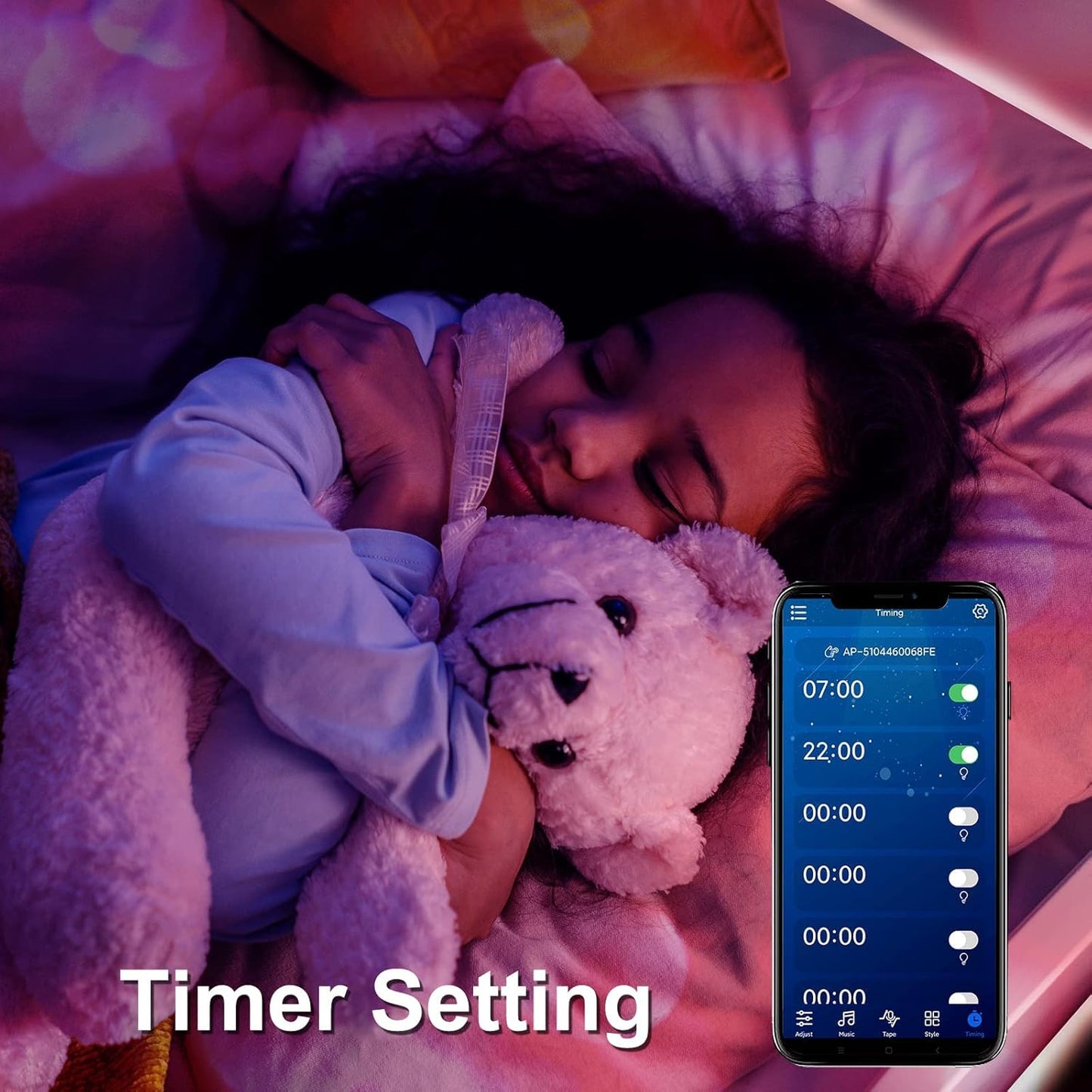 DAYBETTER LED Lights for Bedroom 100 ft LED Strip Lights Bluetooth Music Sync Color Changing Light Strip with Remote and App Control, LED Lights for Room Decor, Party Home Decor(2 Rolls of 50ft)