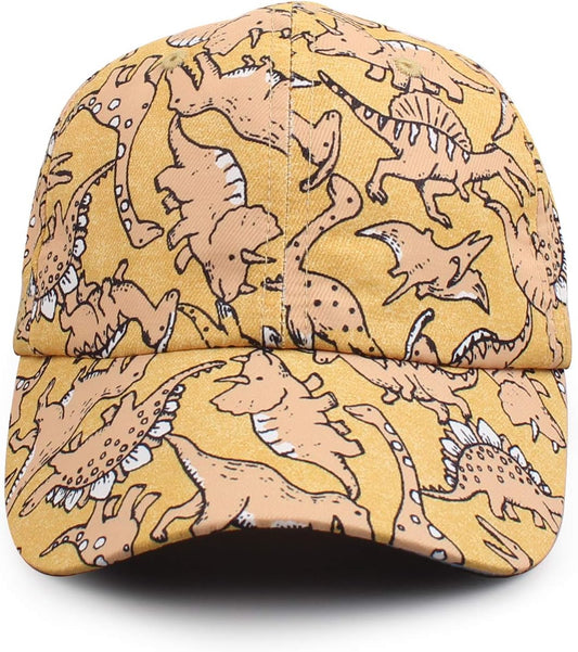 JANGANNSA Dinosaur Boys Girls Caps Embroidery Baby Baseball Caps Cotton Infant Toddler Kids Hat Spring Summer Autumn 2-6Y