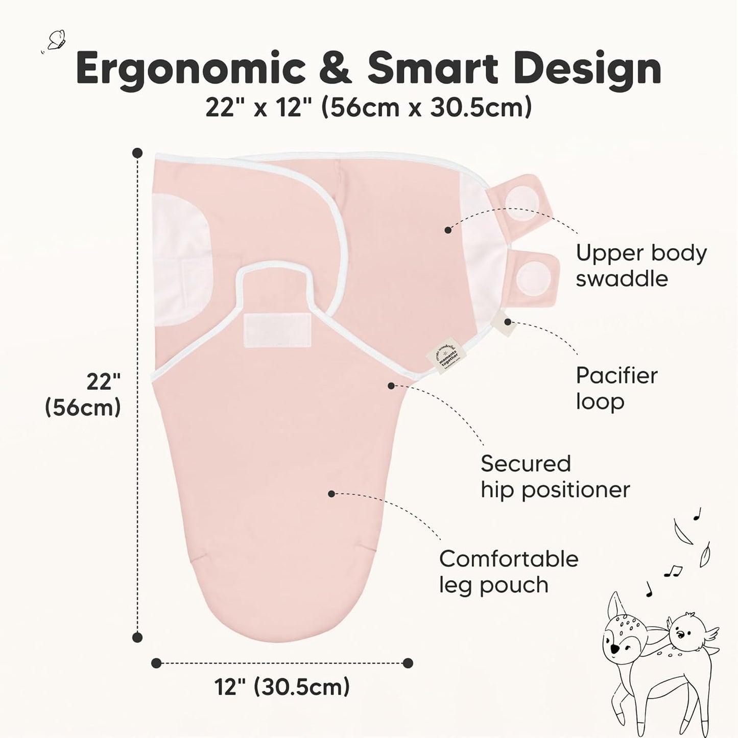 KeaBabies 3-Pack Organic Baby Swaddle Sleep Sacks - Swaddles for Newborns, Infant 0-3 Months, Baby Girls, Boys, Soft & Snug Newborn Sleep Sack, Nursery Swaddling Blankets (Daffodil)