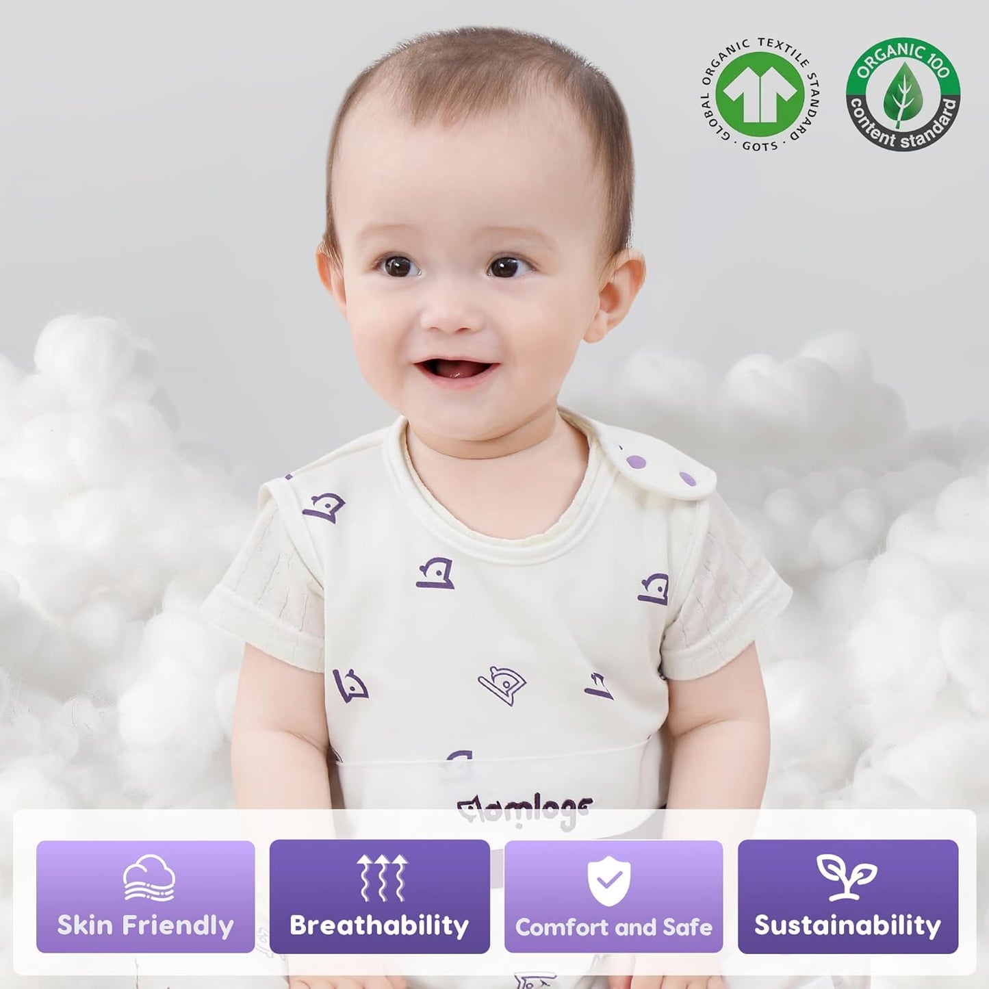 PuppyNap Baby Sleep Sack, Toddler Sleep Sack 2-Pack Set, Sleep Sack 18-24 Months, 100% Organic Cotton Sleep Sack with 2-Way Zipper.