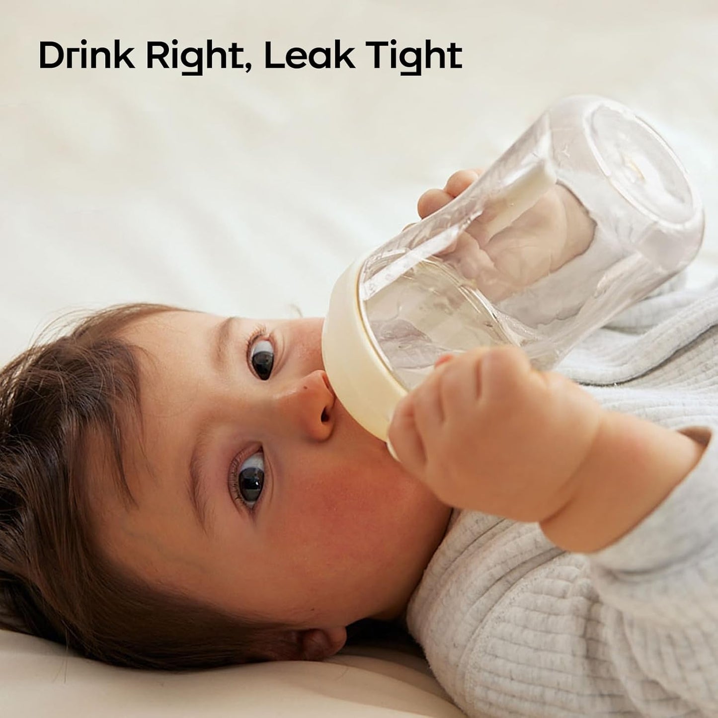 Bc babycare Sippy Cup Learner for 6+ Month Old with Nipples & Handles, Spill Proof Sippy Cup, Weighted Straw Toddler Cups, Anti-Choking Baby Cups,2 Pack Pink