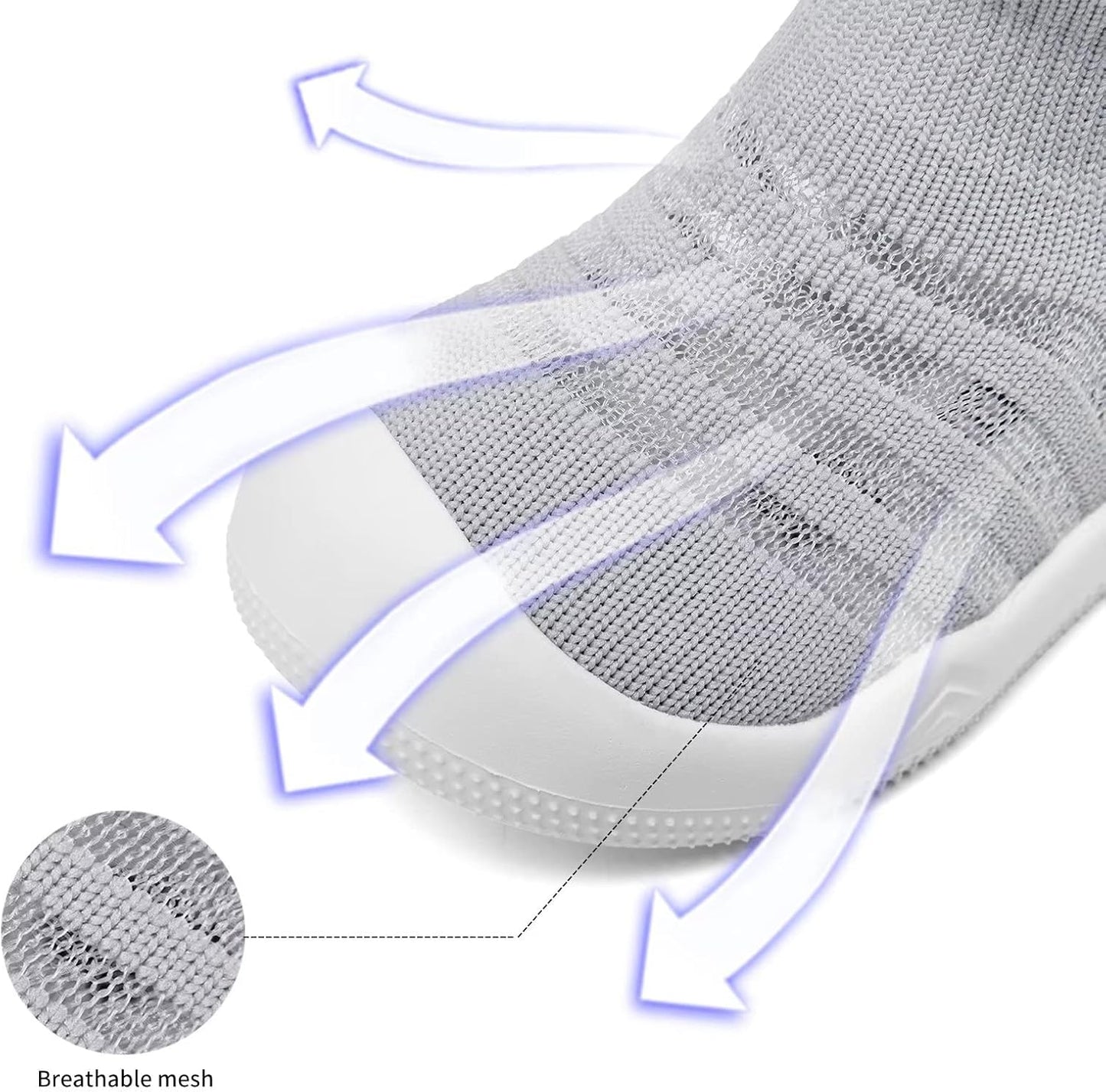 Eashi Baby Boy Girl Non-Skid Indoor Infant Walking Shoes Breathable Warm Elastic Sock Shoes with Memory Sole Protect Toes Outdoor Sneakers