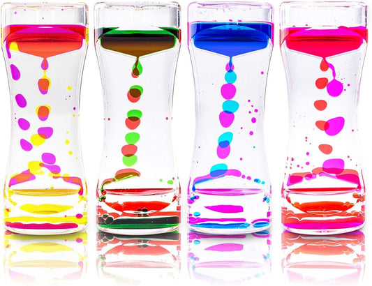 Liquid Motion Bubbler for Sensory Play, Fidget Toy, Children Activity, Desk Top, Assorted Colors (3 Pack)