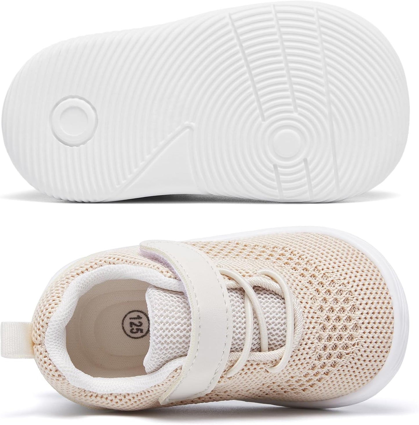 MORENDL Toddler Sneakers Baby Boys & Girls Barefoot Shoes Lightweight Breathable Walking Running Tennis Athletic Sport Shoes