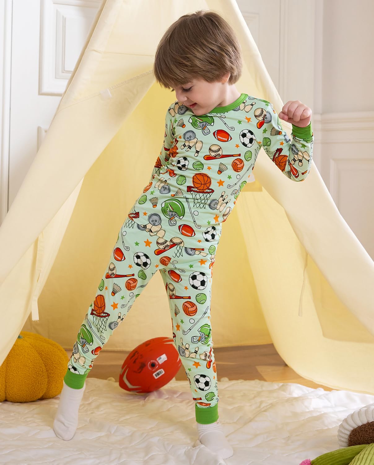 Bamboo Viscose Toddler Pajamas Boys Girls Baby 12M-8Y Pjs Sets Kids 2pcs Snug fit Long-Sleeve Sleepwear