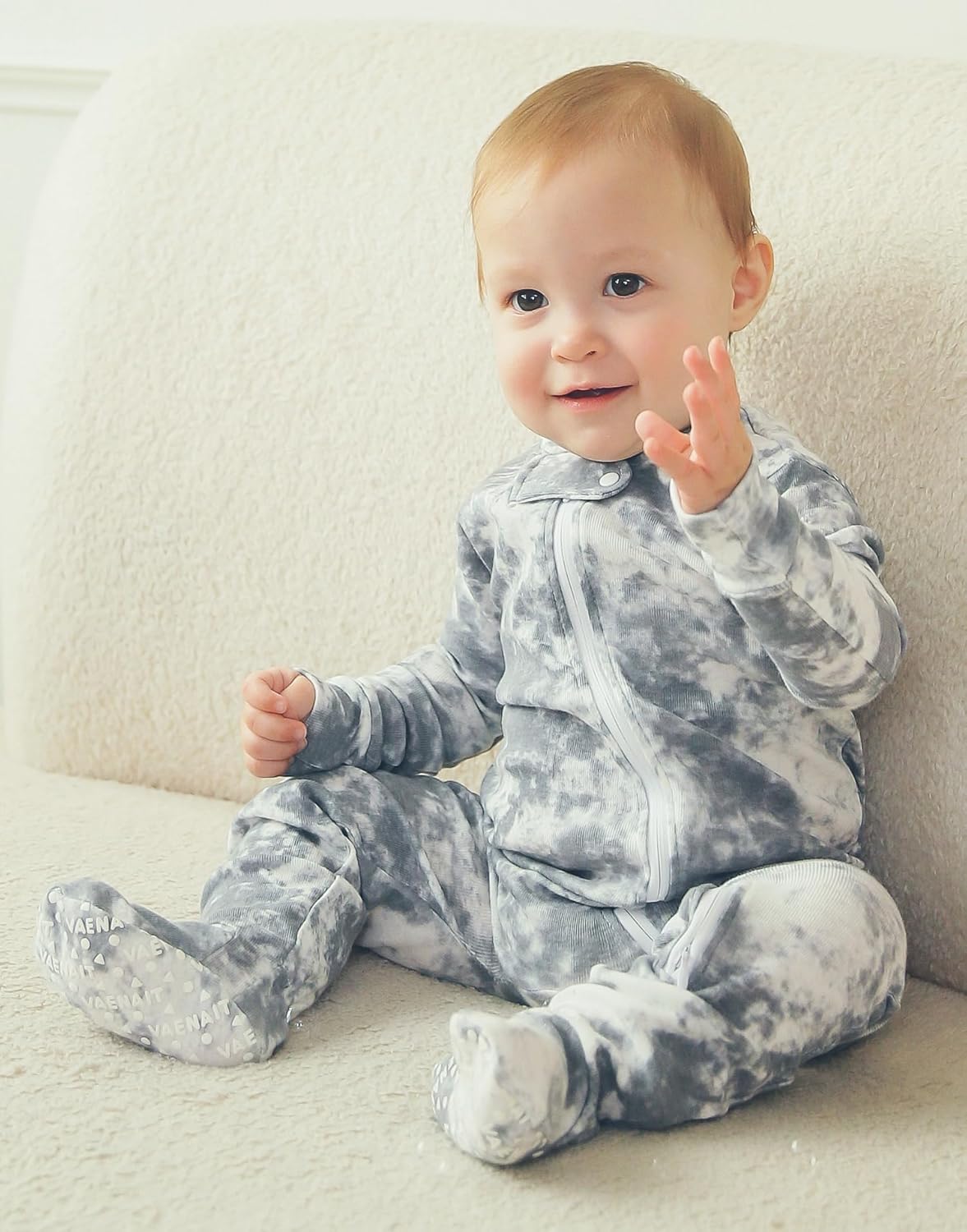 VAENAIT BABY Infant Toddler Boys Girls Footed Pajamas One-PIece Romper Sleep and Play 0M-2T