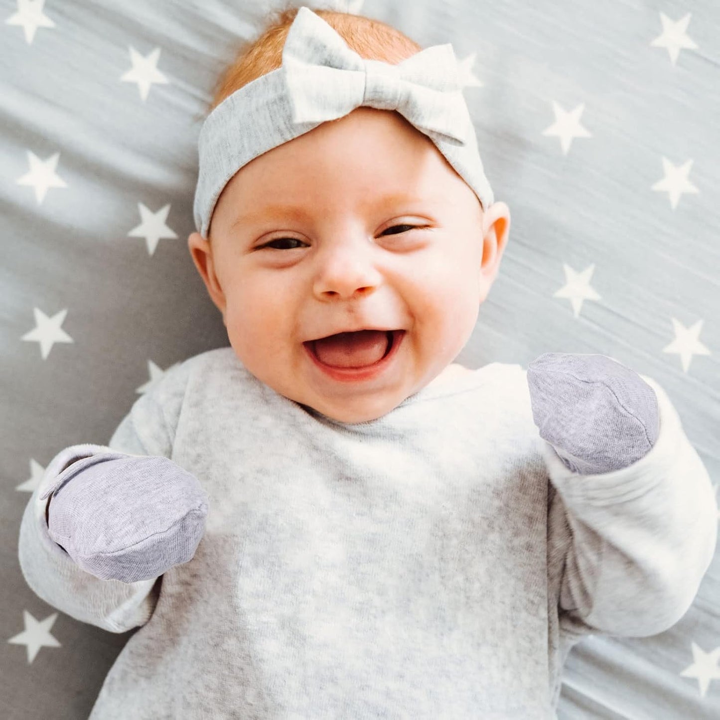 Newcotte 12 Pairs Adjustable Preemie Baby Mittens No Scratch Newborn Cotton Breathable Gloves Warm Mitts for Boys Kids