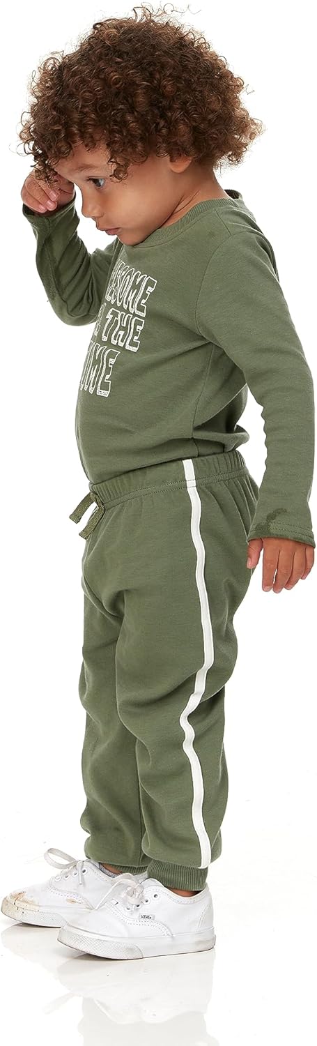 Cudlie 5-Pack Baby/Toddler Boys Jogger Pants - Lightweight Tapered Sweatpants - Lounge Jogger for Boys