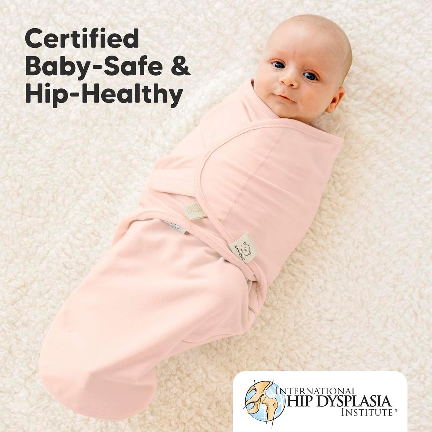 Baby Swaddle Sleep Sacks with Zipper - 3-Pack Swaddles for Newborns 3-6 Months, Infant, Baby Girls, Boys, Soft & Durable Newborn Sleep Sack, Easy Diaper Change Swaddling Blanket (Angelic, L)