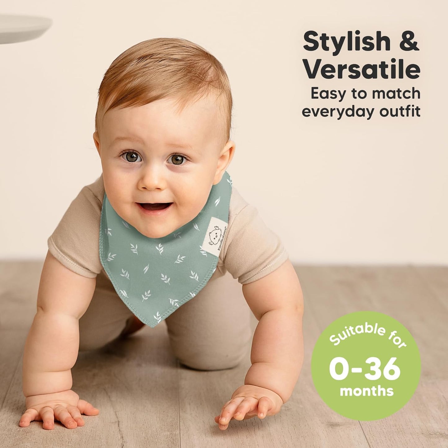 8-Pack Organic Baby Bandana Bibs for Girls - Super Absorbent Triangle Baby Bibs for Drooling and Teething Infant, 100% Cotton Extra Soft for Newborn, Infant 0-36 Months (Prairie)