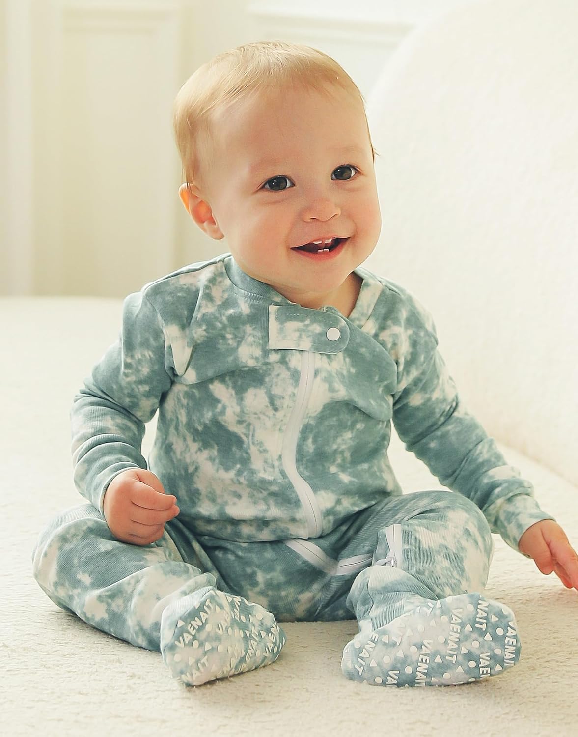 VAENAIT BABY Infant Toddler Boys Girls Footed Pajamas One-PIece Romper Sleep and Play 0M-2T