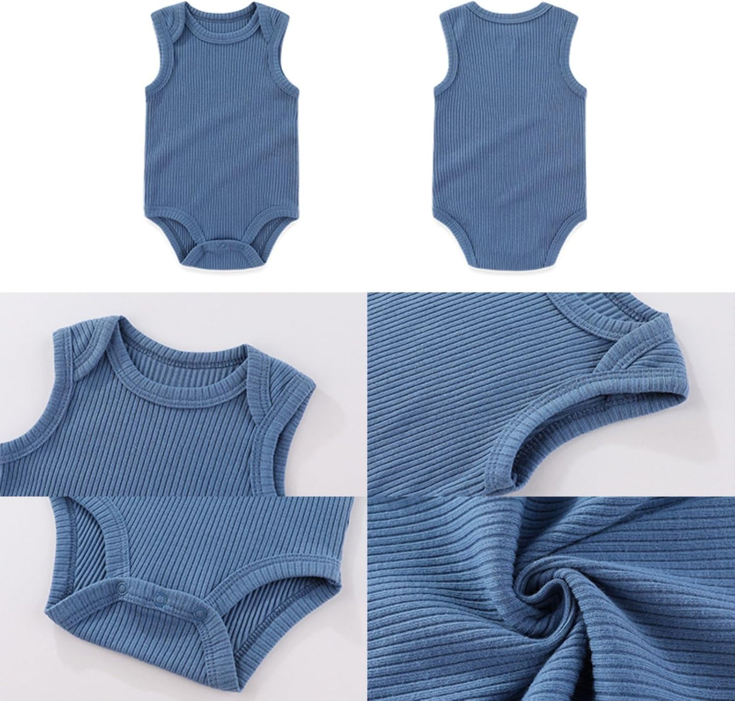 Four Seasons Baby Boy Girl Bodysuits 5-Pack Cotton Comfort Short Sleeve Baby Clothes Soft Infant Outfits