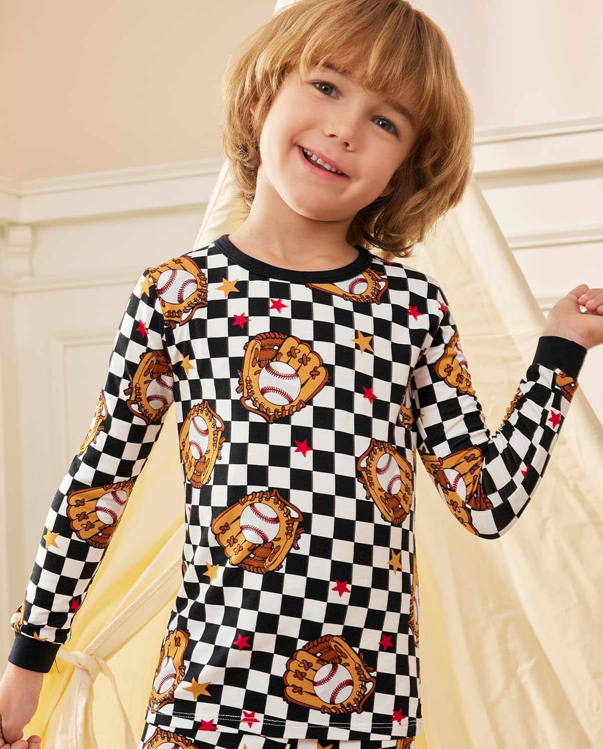 Bamboo Viscose Toddler Pajamas Boys Girls Baby 12M-8Y Pjs Sets Kids 2pcs Snug fit Long-Sleeve Sleepwear