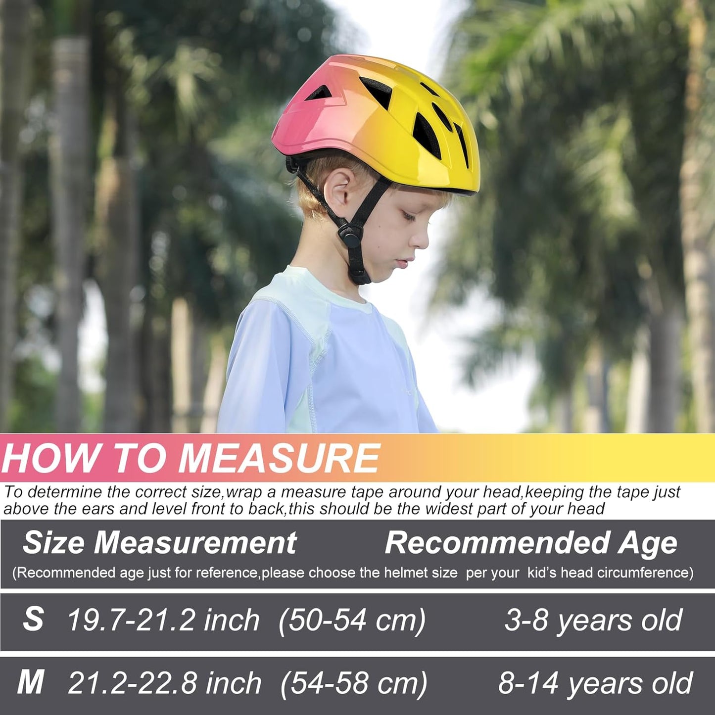 Kids Bike Helmet,2 Sizes Adjustable for Youth Child Boys & Girls Ages 3-5-8-14,Ventilation and Multi-Sport for Bicycle Scooter Skate