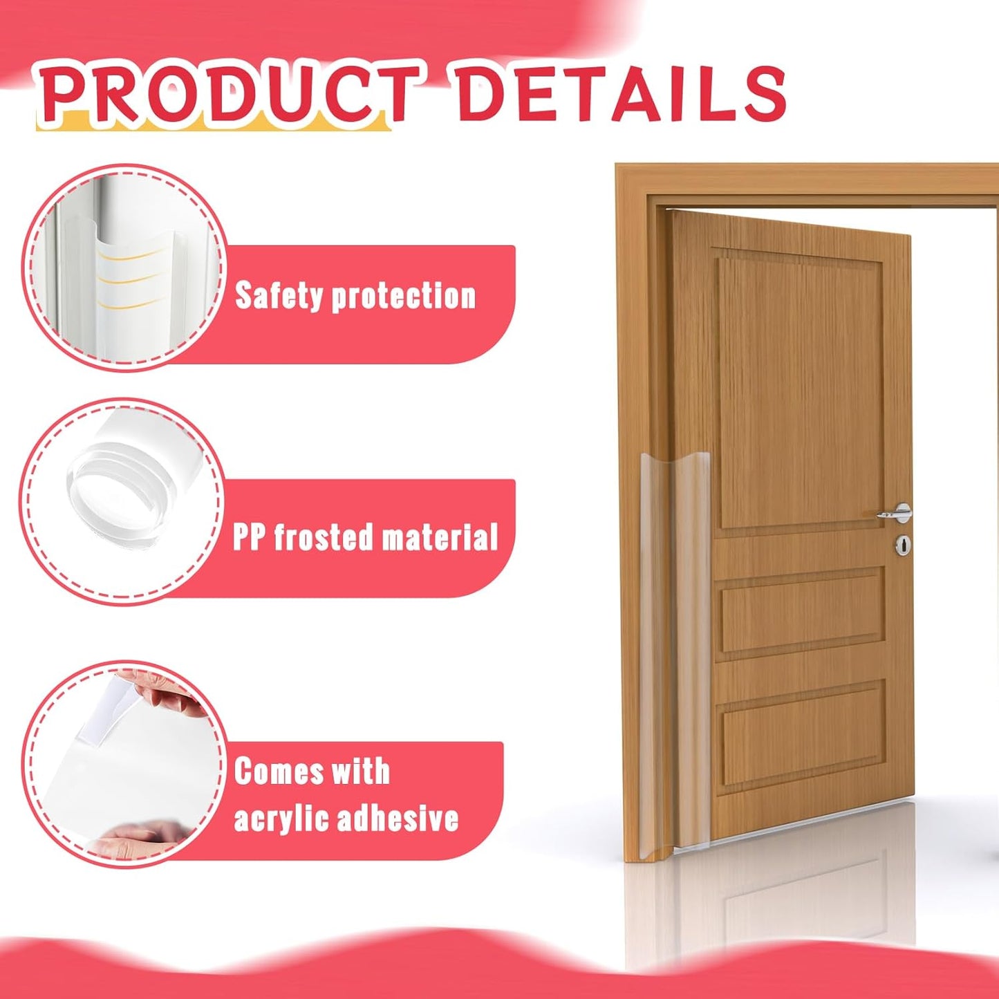12 Pcs Door Pinch Guard Baby Proofing Jam Shield Door Finger Pinch Guard 47.2 x 7 Inch Hinge Cover Protectors for 90 and 180 Degree Gates Kids Pets Safety