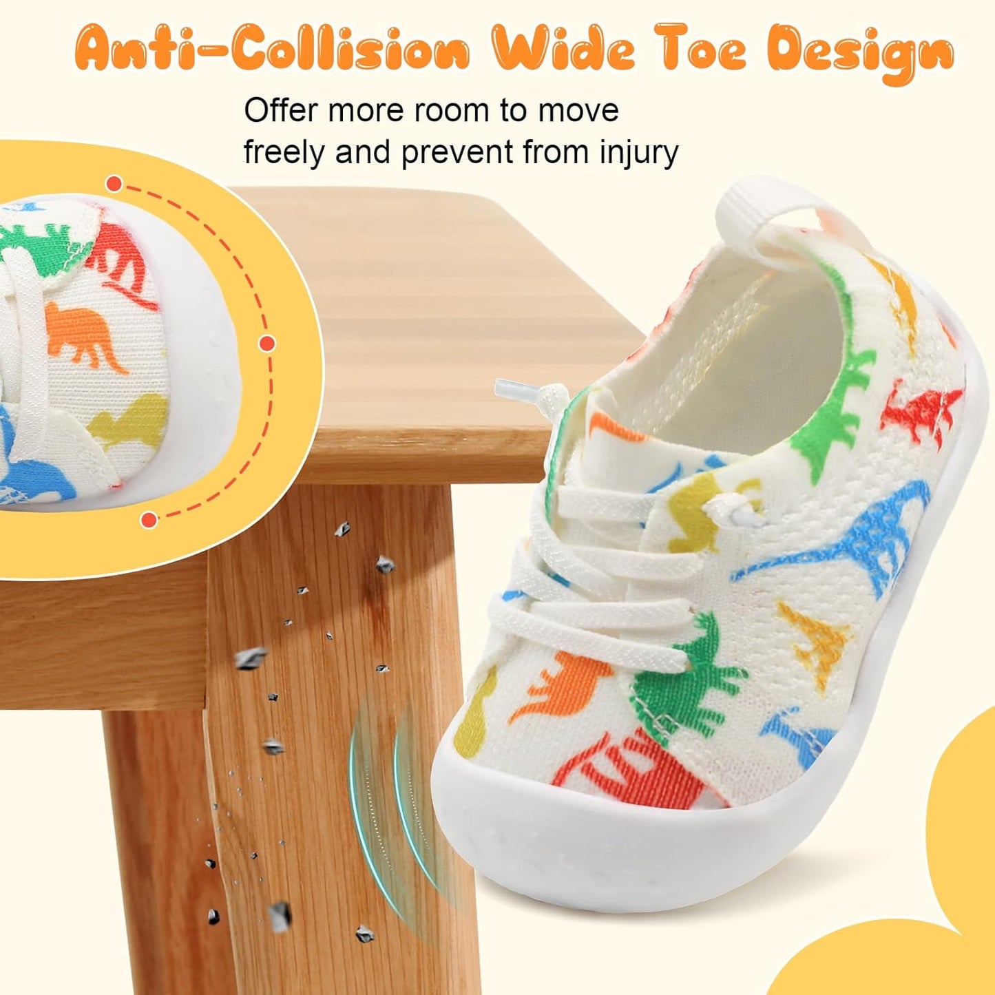 JIASUQI Baby Shoes for Toddler Boys Girls Sneakers Slip on Walking Shoes for Babies