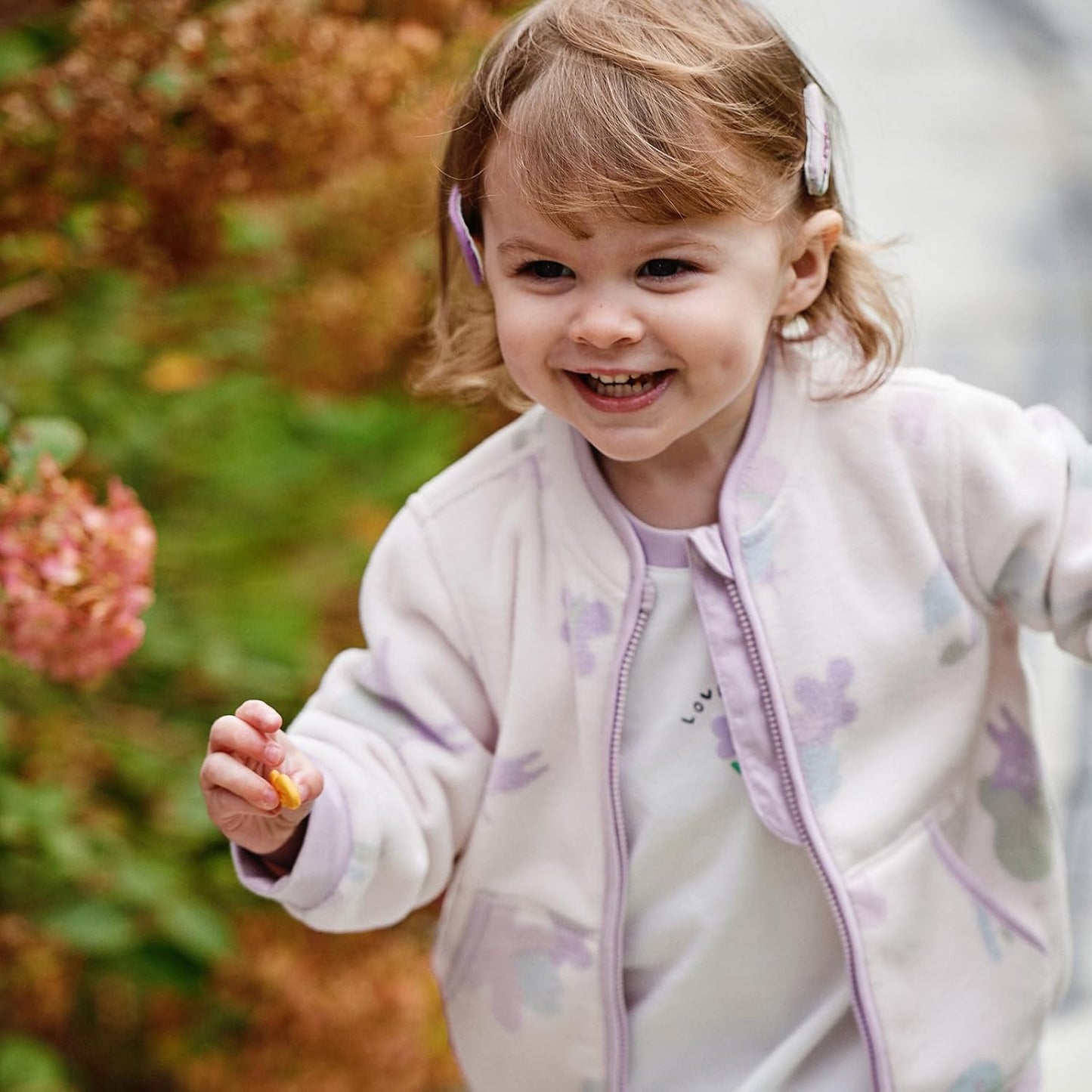 DAVE & BELLA Kids Printed Polar Fleece Jacket Toddler Baby Boys Girls Zip Up Long Sleeve Spring Fall Warm Outerwear Coat