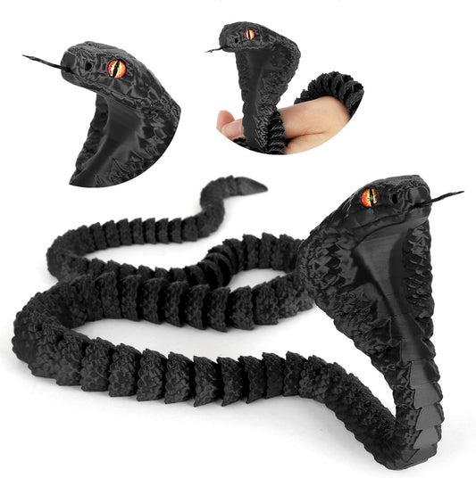 25" 3D Printed Snake, 3D Printed Fidget Animals,3D Crystal Snake Flexible Joints Home Decor Executive Desk Toys,Home Office Decor Executive Desk Toys for Autism/ADHD