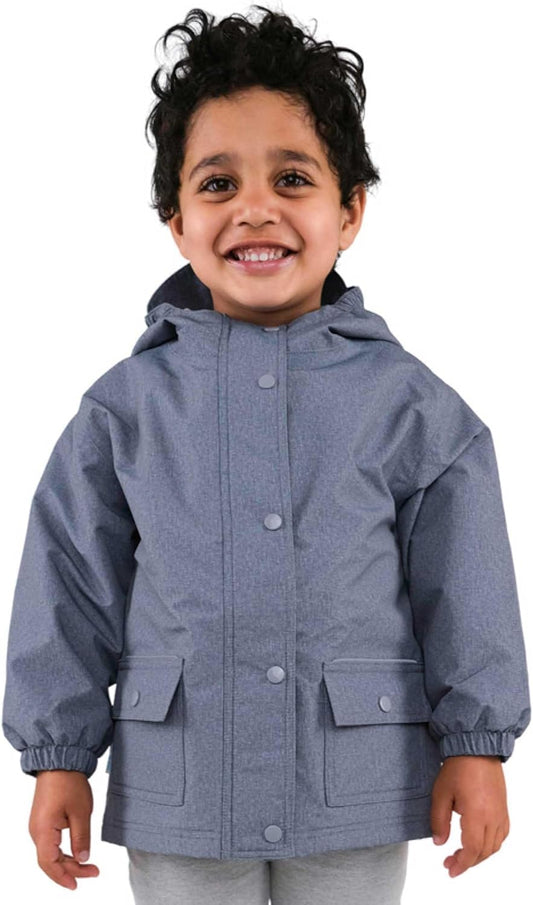 JAN & JUL Waterproof Fleece Lined Rain Jacket, Raincoat for Kids
