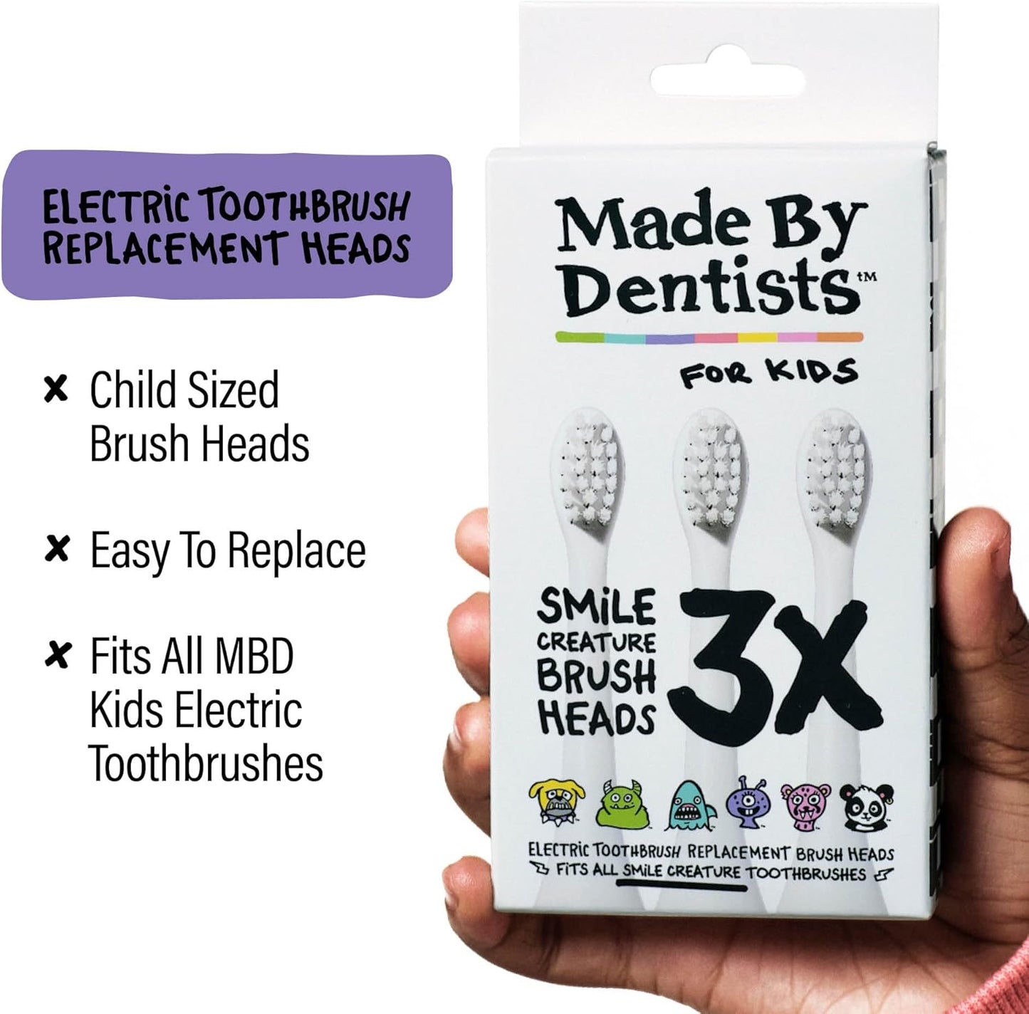 Kids Electric Toothbrush - Rechargeable Vibrating Toothbrush with Timer Includes 6 Replacement Heads, Gently Cleans Teeth, Girls & Boys, Kids & Toddlers Age 2+, Alien