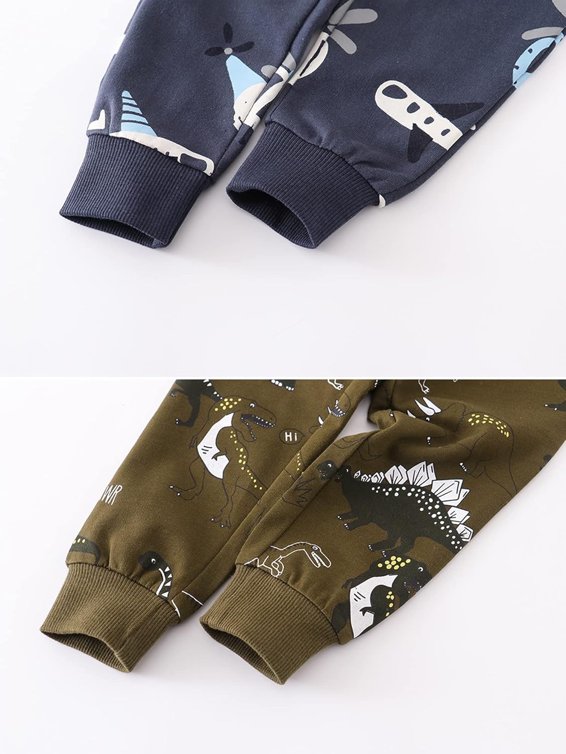 HUAER& Baby Boy's Jogger Pants Dinosaur Car Drawstring Elastic Sweatpants