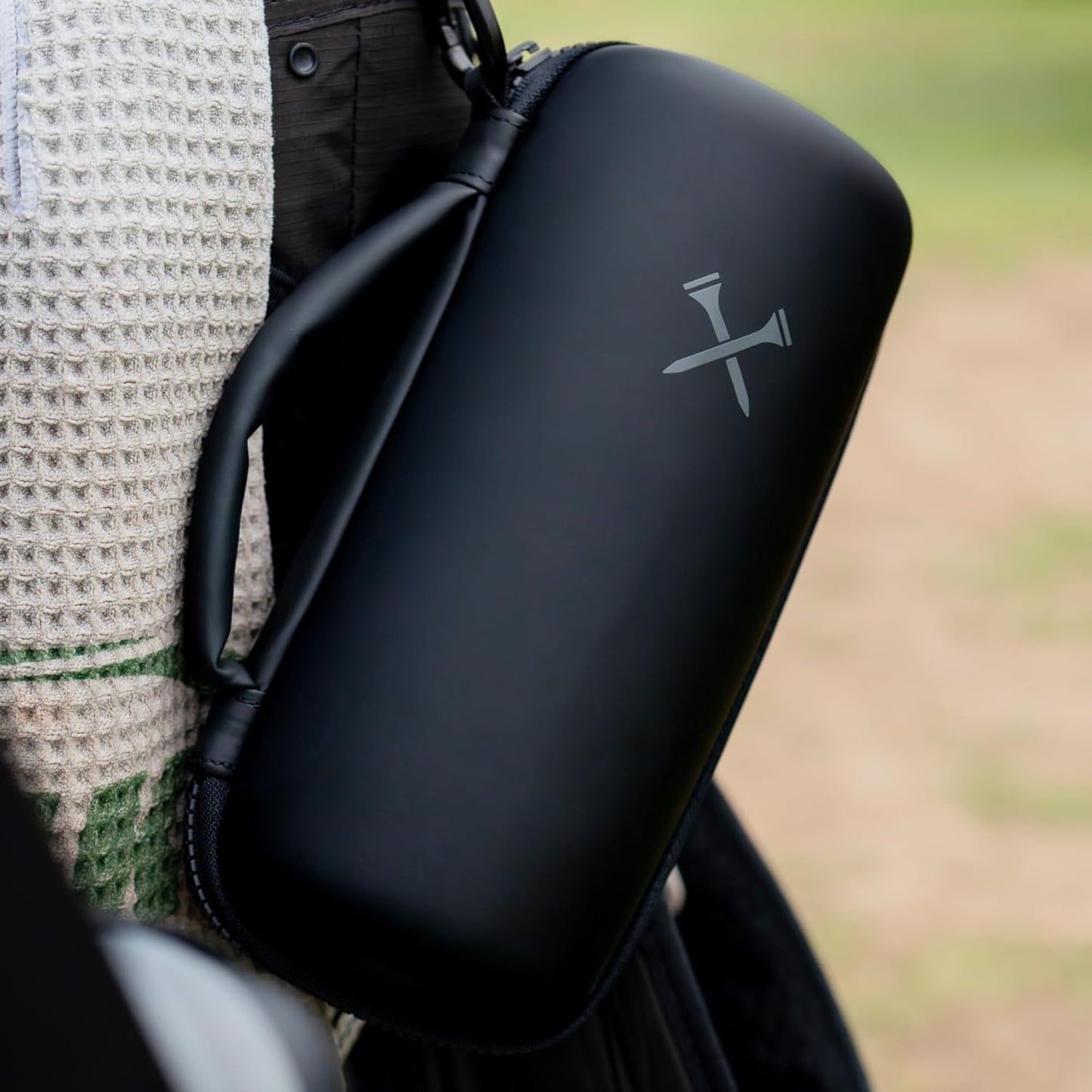 Blue Tees Golf GPS Case Compatible with Player+ GPS Speaker - Hard Carrying Protective Case, Advanced Security with Internal Magnetic Plate, Equipped with Carabiner Clip (Case Only) (Black)