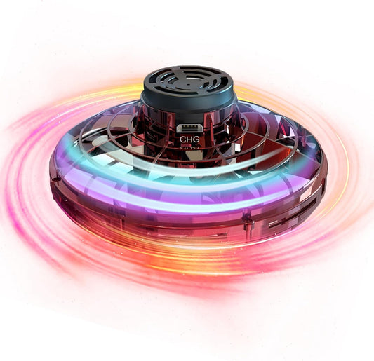GoolRC Flying Spinner Mini UFO Drone Flying Fidget Spinner Hover UFO Boomerang Toy Hand Controlled Mini Drone Spinning Flying Toy for 8+ Year Old Kids Adults Indoor Outdoor Flying Toy